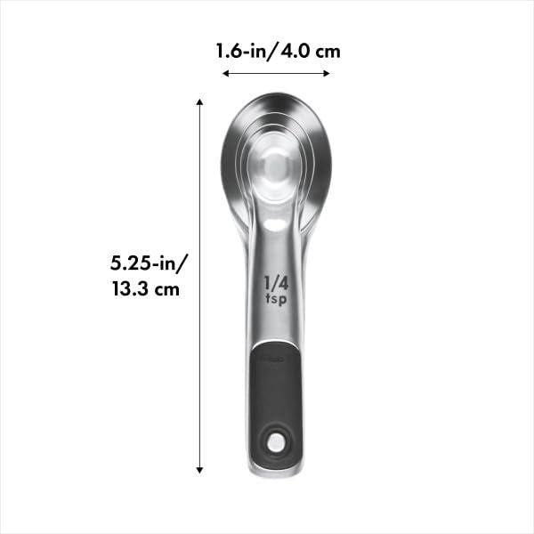OXO Good Grips Stainless Steel Measuring Spoons with Magnetic Snaps
