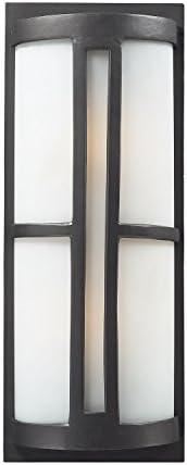 Graphite Frosted Glass 22'' Cylinder Outdoor Wall Sconce