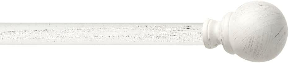 120"x66" Adjustable Sphere Curtain Rod & Finial Set Matte Bronze: 120 Inch, Iron, Single Rod, Exclusive Home