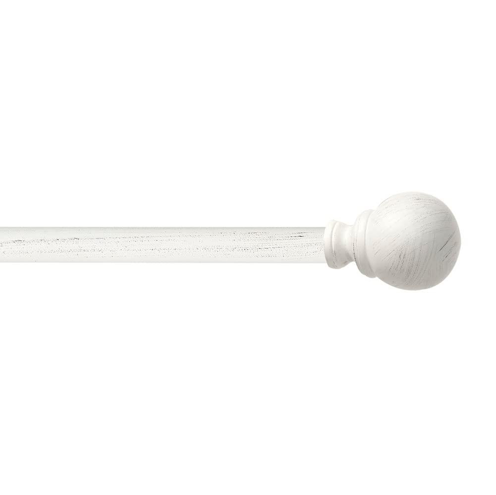 120"x66" Adjustable Sphere Curtain Rod & Finial Set Matte Bronze: 120 Inch, Iron, Single Rod, Exclusive Home