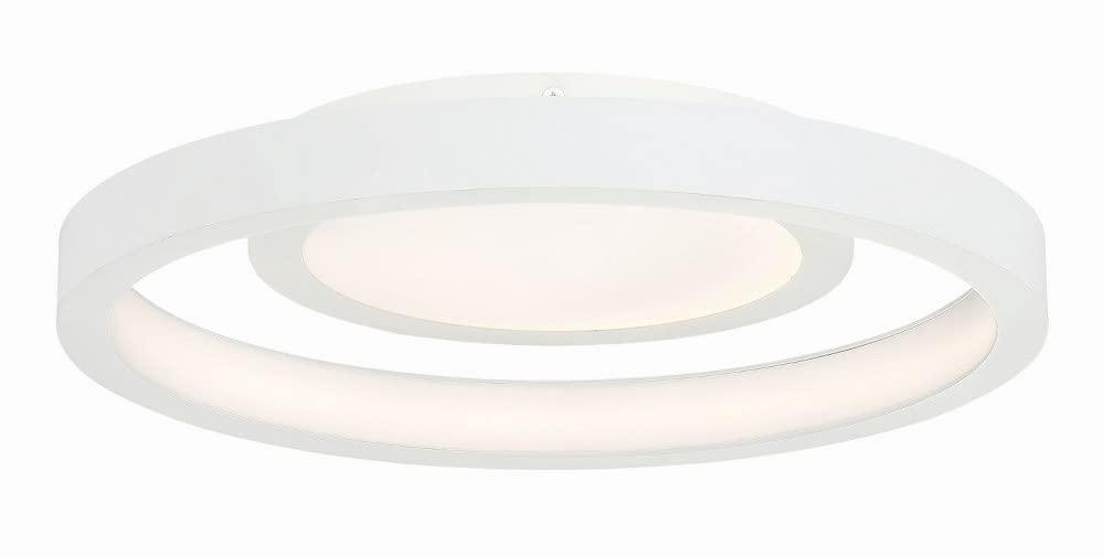 George Kovacs Knock Out 14" Wide White LED Modern Ceiling Light