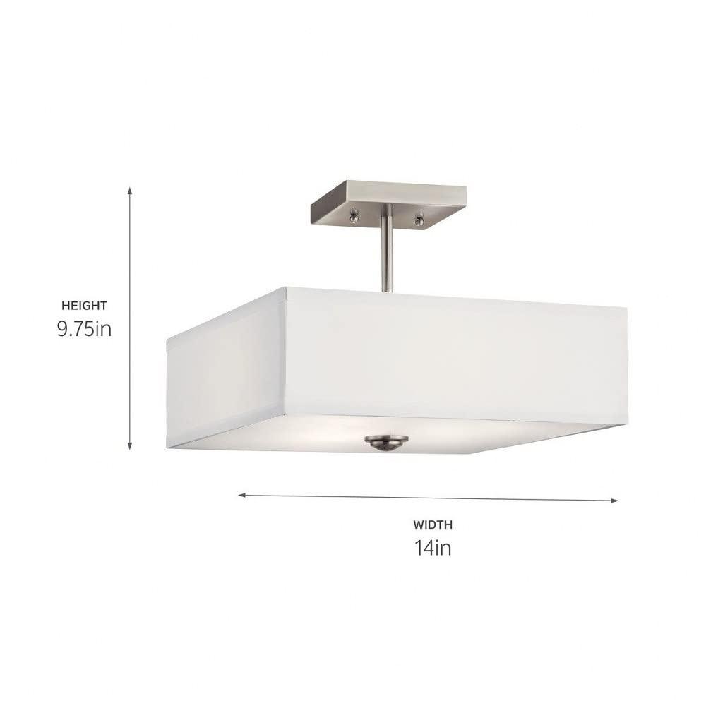 Kichler Lighting Shailene 3 - Light Semi-Flush Mount in  Black