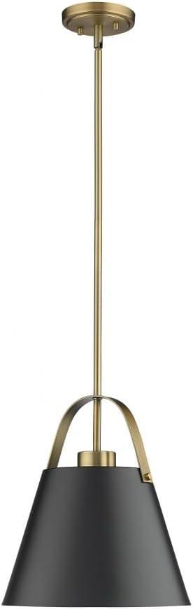 Z-Lite Z-Studio 1 - Light Pendant in  Matte White/Heritage Brass