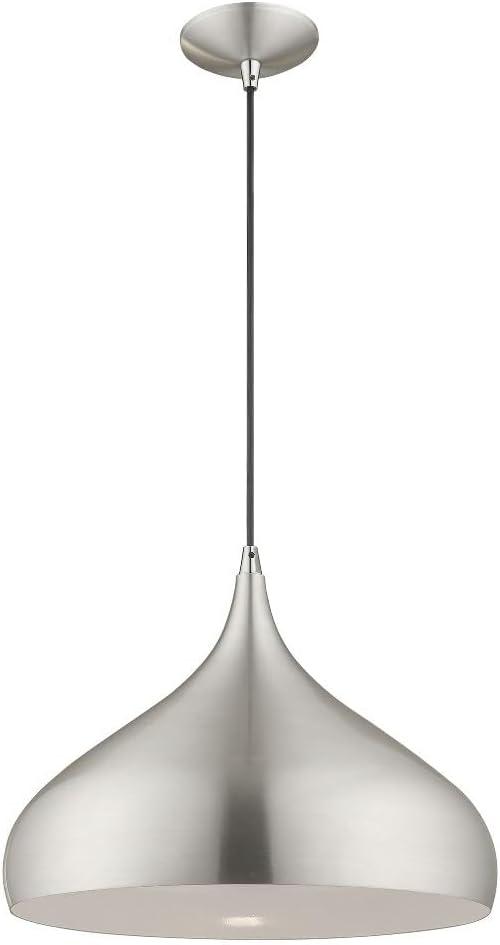 Livex Lighting Metal Shade 1 - Light Chandelier in  Shiny Black