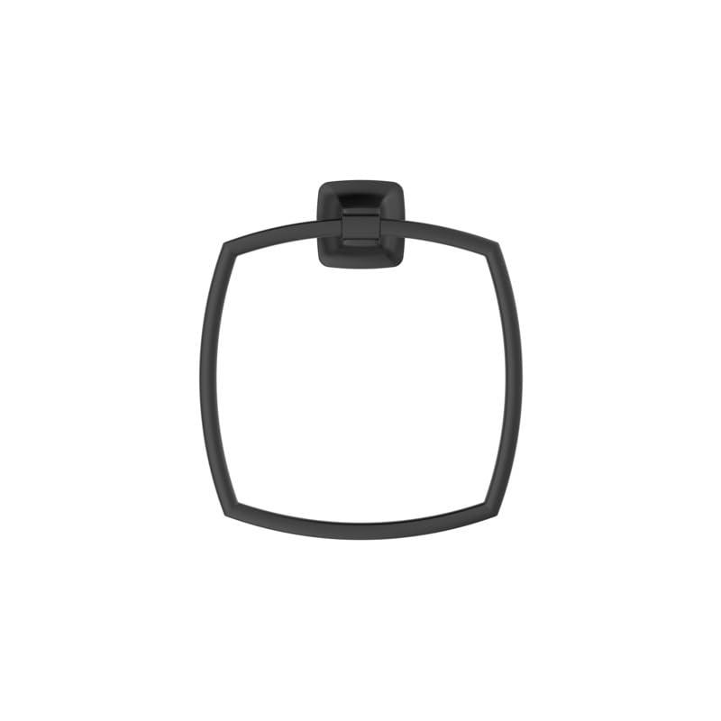 Townsend Wall Mounted Towel Ring in Matte Black