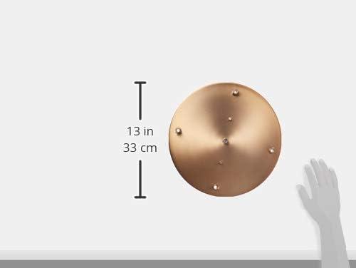 Towner Mid-Century Satin Brass 5-Light Cluster Pendant Canopy