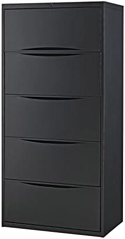 Interion 30'' Wide 5 -Drawer Steel File Cabinet