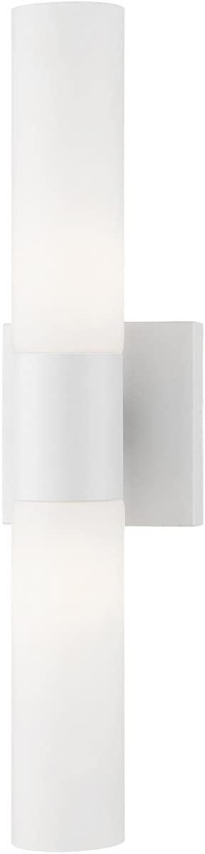 Livex Lighting Textured White ADA 2-Light Vanity Sconce