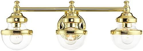 Livex Lighting Oldwick 3 - Light Vanity in  Polished Brass