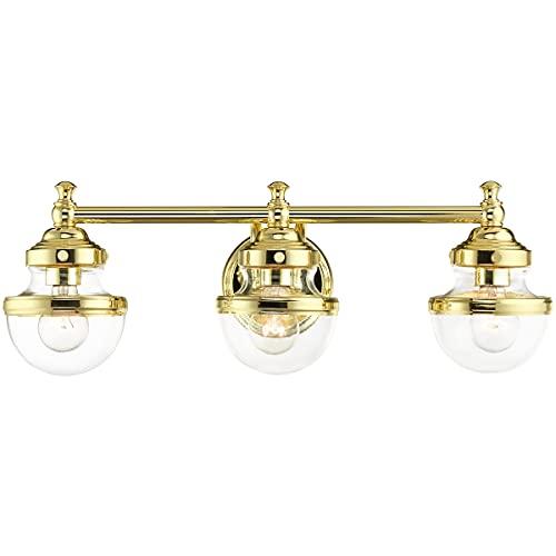 Livex Lighting Oldwick 3 - Light Vanity in  Polished Brass