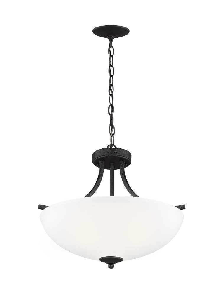 Geary 3-Light Burnt Sienna Semi-Flush Mount Convertible Pendant