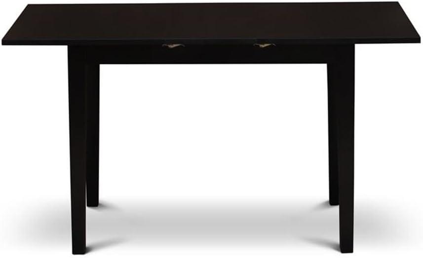 East West Furniture Norfolk Rectangular Wood Dining Table in Black