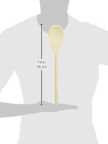 14-Inch Tan Wooden Kitchen Spoon