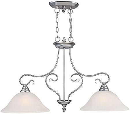 Livex Lighting Coronado 2 - Light Island Pendant Light in  Brushed Nickel