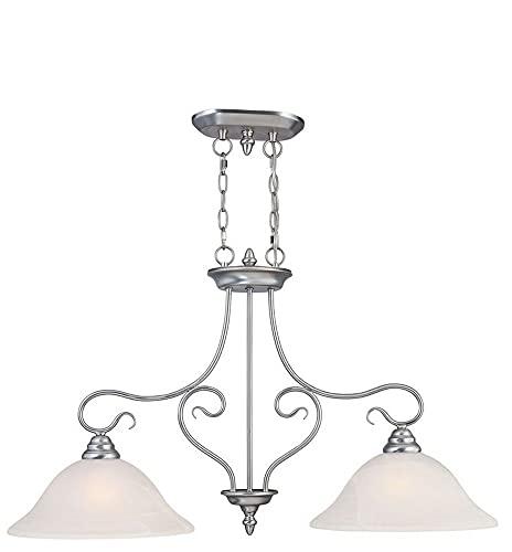 Livex Lighting Coronado 2 - Light Island Pendant Light in  Brushed Nickel