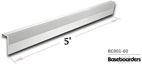 Baseboarders Baseboarders Basic Steel Easy Slip-On Baseboard Heater Cover Coupler - White