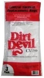 Dirt Devil Central Vacuum Cleaner HP, CV950,CV1500 Vacuum Bags 3 Pk Part # 7767-W, 9597