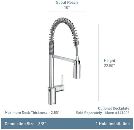 Moen Align MotionSense Wave Single Handle Spring Pulldown Kitchen Faucet with Power Clean Technology