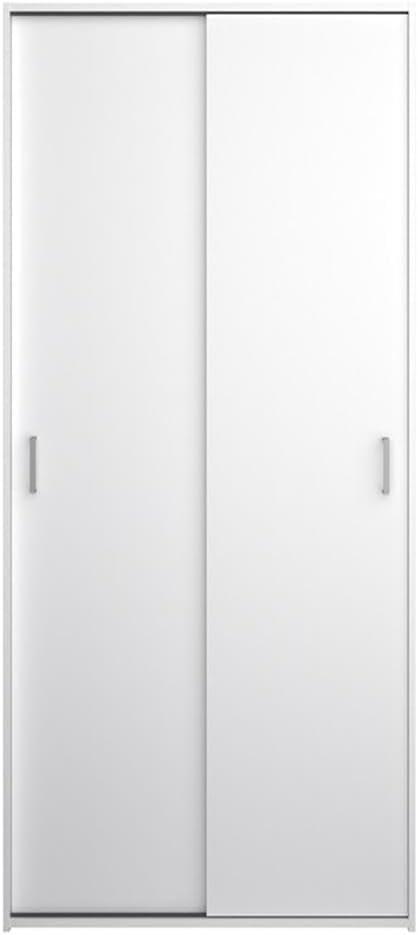 Tvilum Space Armoire Wardrobe with 2 Sliding Doors for Adults in White