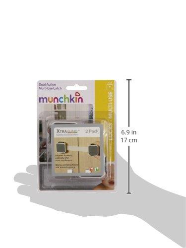 Munchkin® XtraGuard™ Dual Action Multi-Use Safety Infant Latches, White, 2 Pack
