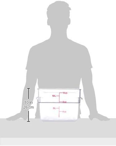 Cambro Clear 12QT Square Food Container 12SFSCW135