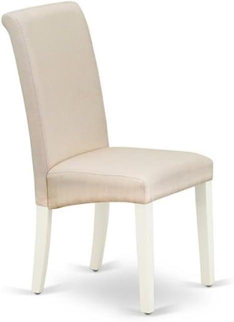 East West Furniture Barry 42" Wood Dining Chairs in White/Cream (Set of 2)