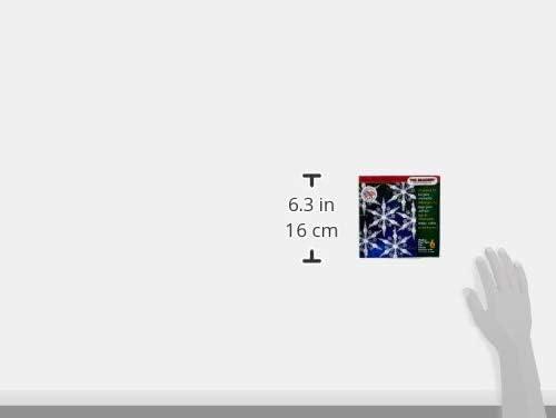 1 Box 6 Pack Glass Beaded Snowflake Ornaments Crystal Snowflakes Decorations Wire Frame Blue White Snowflake Bead Christmas Ornament Craft Decoration