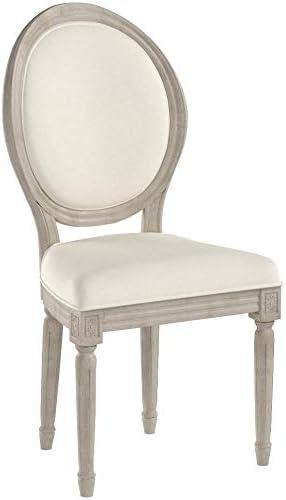 Holloway 19" H French Brasserie Oval Side Chair (Set of 2) - FOX6228 - Light Beige/Rustic Grey - Safavieh Couture
