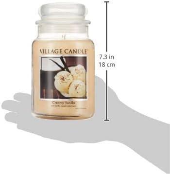 Village Candle Creamy Vanilla Fragrance 2 Wick Candle 26 oz.