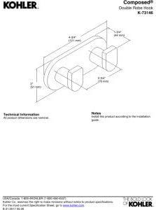 Composed® Wall Mounted Double Robe Hook