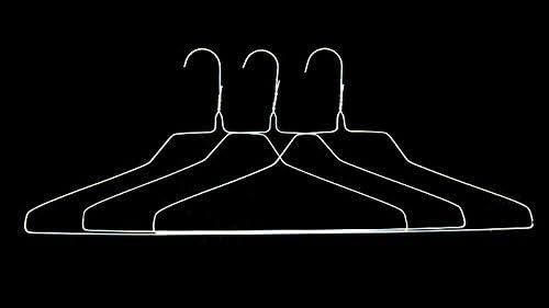 Homeneeds Metal 100 White Wire Hangers 18" Standard White Clothes Hangers (100, White)