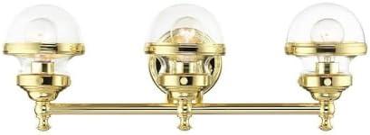 Livex Lighting Oldwick 3 - Light Vanity in  Polished Brass