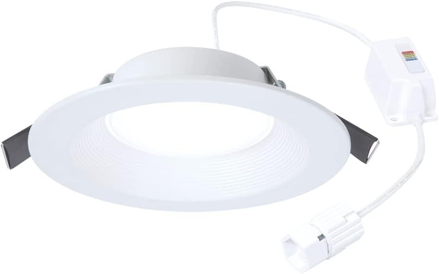 6-Inch White Canless LED Recessed Ceiling Light with Dimming