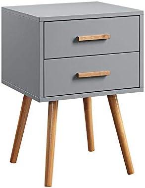 Convenience Concepts Oslo 2 Drawer End Table, Gray