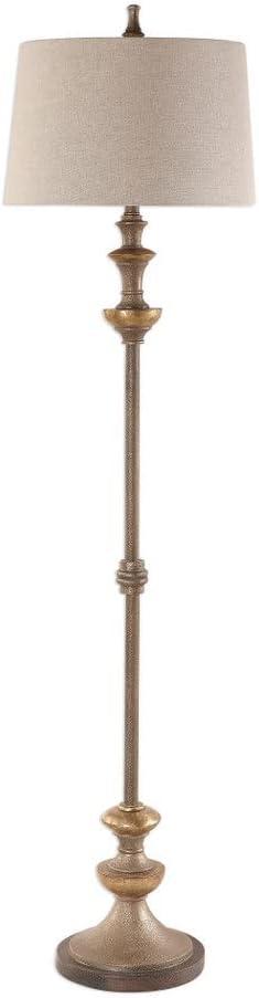 Uttermost Vetralla 66 1/2" Silver and Bronze Traditional Floor Lamp