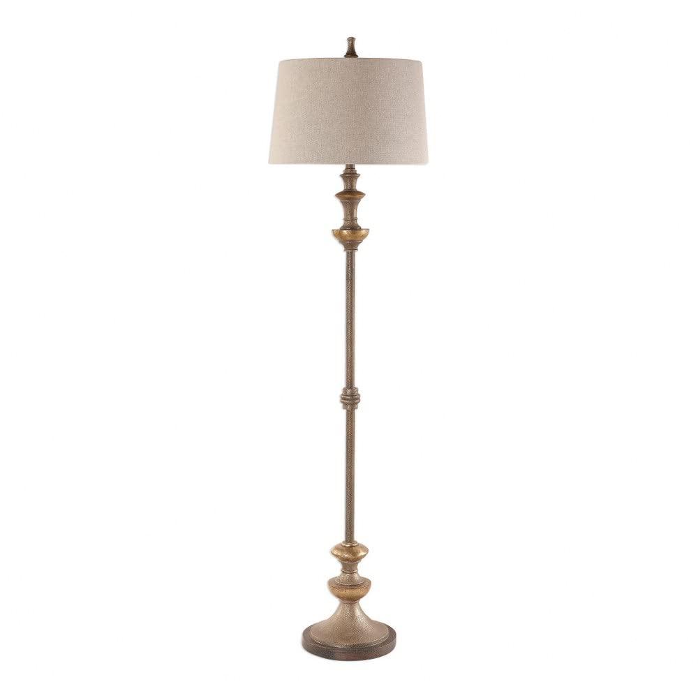 Uttermost Vetralla 66 1/2" Silver and Bronze Traditional Floor Lamp