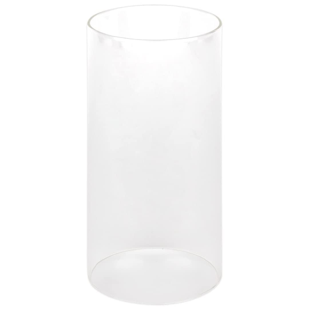 Koyal Wholesale 4" x 8" Glass Hurricane Candle Holder Shades - Chimney Glass Tube Covers for Taper & Pillar Candles, 6pk
