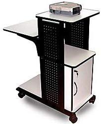 WorkplaceEssentials 4-Shelf Mobile Presentation Station AV Cart with Cabinet