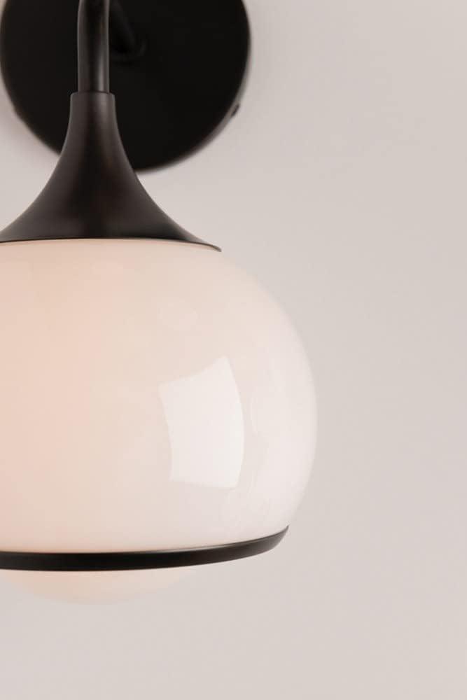 Kegan Single Light Glass Dimmable Armed Sconce