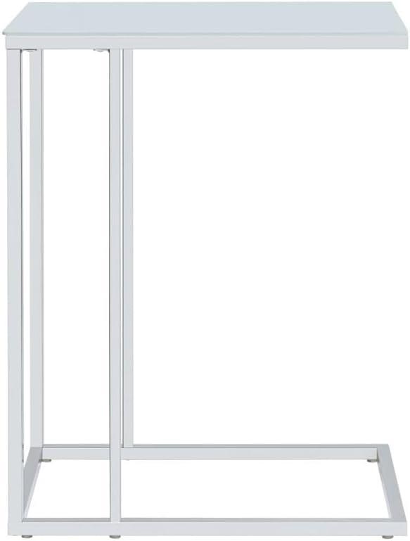 Monarch Specialties Accent Table, C-shaped, End, Side, Snack, Living Room, Bedroom, Tempered Glass