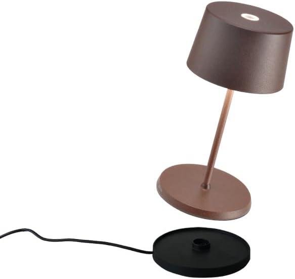 Rust Cordless Touch Control Mini Table Lamp