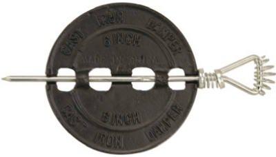6-Inch Black Cast Iron Stove Pipe Damper