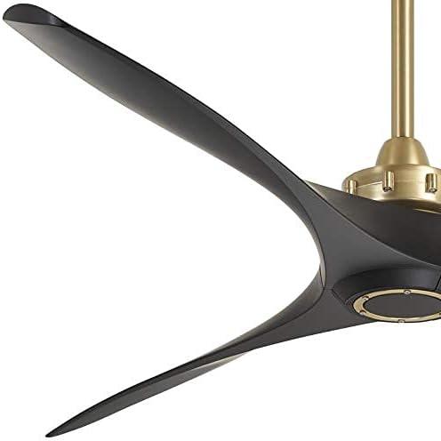 60" Minka Aire Modern Indoor Ceiling Fan with Remote Control Soft Brass Black for Living Room Kitchen Bedroom Family Dining House