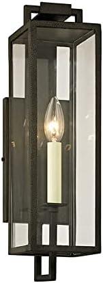 Troy Lighting Beckham 1 - Light Wall Light in  Forged Iron Clear Shade