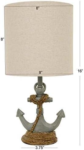 Decor Therapy Saylor Anchor Resin Table Lamp Navy
