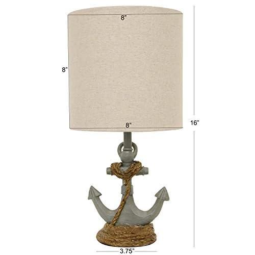 Decor Therapy Saylor Anchor Resin Table Lamp Navy