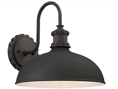 Minka Lavery Industrial Outdoor Barn Light Fixture Black Gooseneck Arm 11 3/4" for Post Exterior Deck House Porch Yard Patio