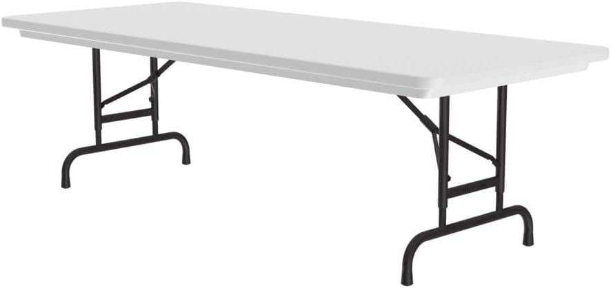 Correll Heavy Duty 30" x 72" Adjustable Height Blow Molded Folding Table - RA3072