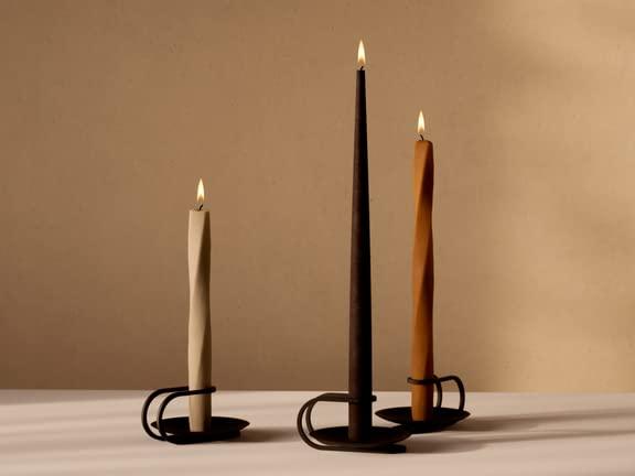 Elegant Clip Wall Candleholder in Sleek Black with Drip Tray