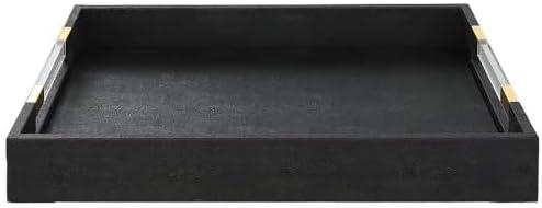 Uttermost Wessex Black Faux Shagreen Rectangular Tray